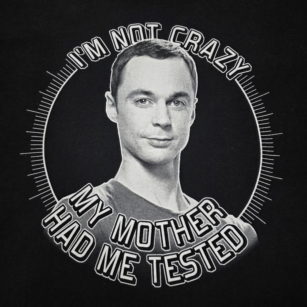 Ripple Junction "The Big Bang Theory" Sheldon Cooper Black Graphic TShirt Size L